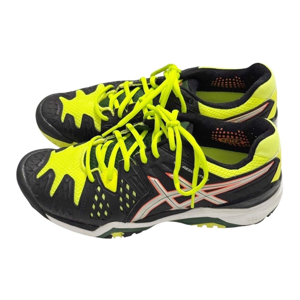 Asics Gel Resolution E500Y Cross Training Shoes Black Yellow 7.5 - Picture 2 of 12